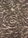 Polyester Spandex Textured Fukuro Embossed Floral Design With Shiny Lurex Fabric - Dark Gold, Dark Silver, Dark Turquoise, Dark Red, 52/54" Width