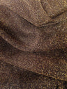 Gold Shimmer Lurex Stretch Polyester Triple Mesh Fabric - See-Through, Gold Shimmer, 60" Width