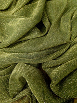 Gold Shimmer Lurex Stretch Polyester Triple Mesh Fabric - See-Through, Gold Shimmer, 60" Width