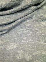Embossed Matte Foil Pattern Stretch Textured Jacquard Polyester Spandex Fukuro Fabric - Silver, Red, Blush, Embossed Textured, 54" To 56" Width