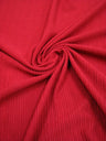 Polyester 2 Ways Spandex Fukuro Stripe Jacquard Textured Fabric - Hunter Green, Red, 49/50" Width