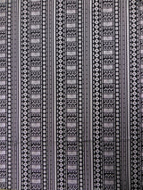 Polyester Fukuro Fabric - Tribal Foil Design, Black/Silver, Black/Gold, 54 To 56 Inches Wide