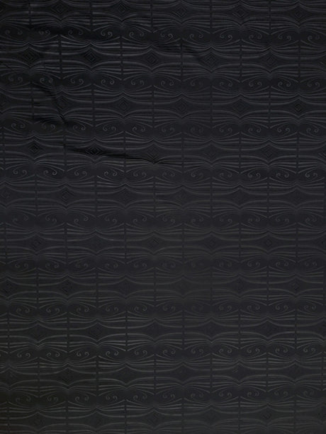 Polyester Textured Spandex Fabric - Matte Foil Abstract Design, Black, Pink, 56" To 58" Width