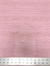Polyester Textured Spandex Fabric - Matte Foil Abstract Design, Black, Pink, 56" To 58" Width