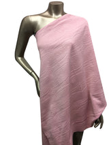 Polyester Textured Spandex Fabric - Matte Foil Abstract Design, Black, Pink, 56" To 58" Width
