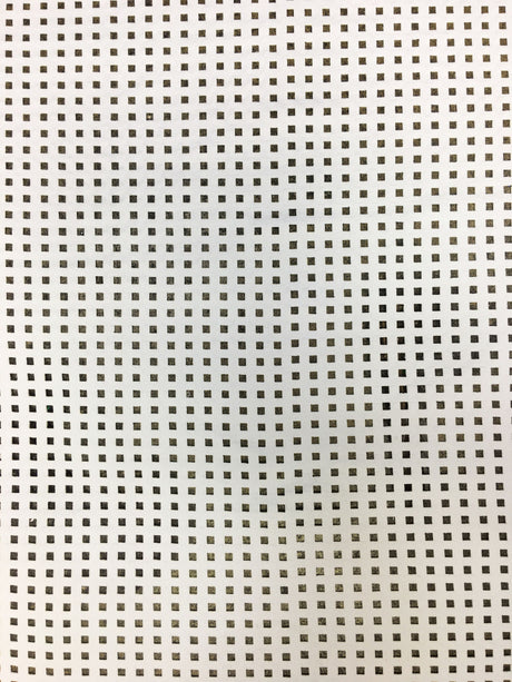 4 Mm Square Laser Cut On Stretch Techno Polyester Spandex Fabric - White, Coral, Dusty Peach, 58"-60" Width