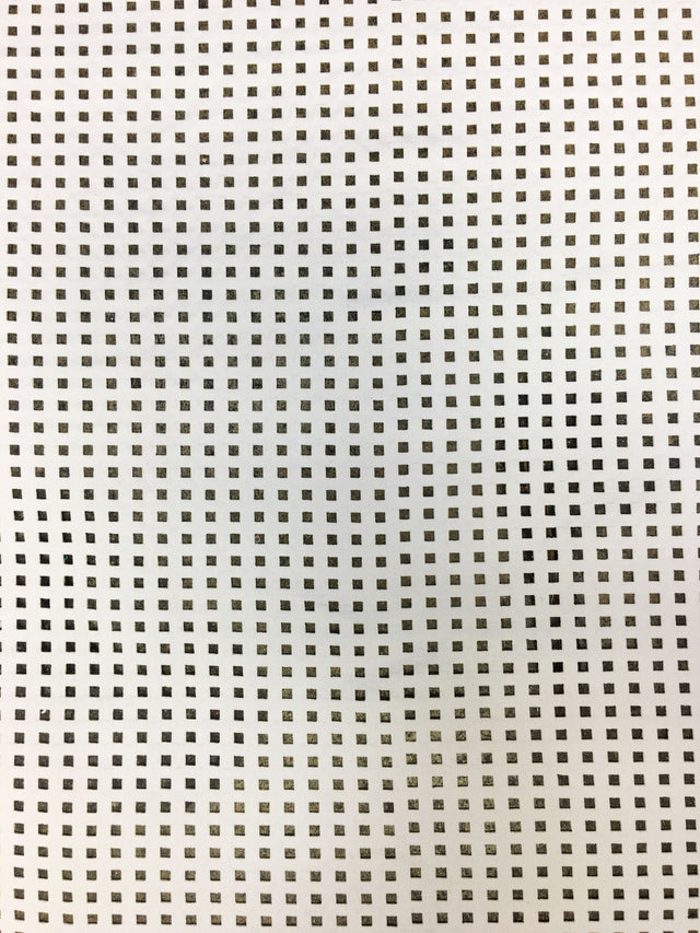 4 Mm Square Laser Cut On Stretch Techno Polyester Spandex Fabric - White, Coral, Dusty Peach, 58"-60" Width