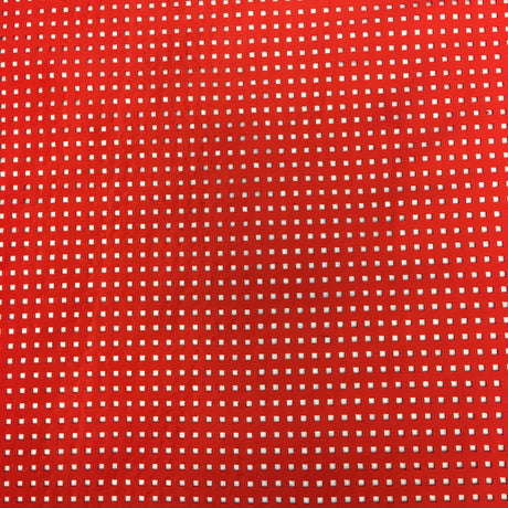 4 Mm Square Laser Cut On Stretch Techno Polyester Spandex Fabric - White, Coral, Dusty Peach, 58"-60" Width