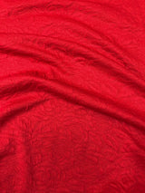 Floral Texture Design Polyester Spandex Fabric - Textured Floral, 60" Width