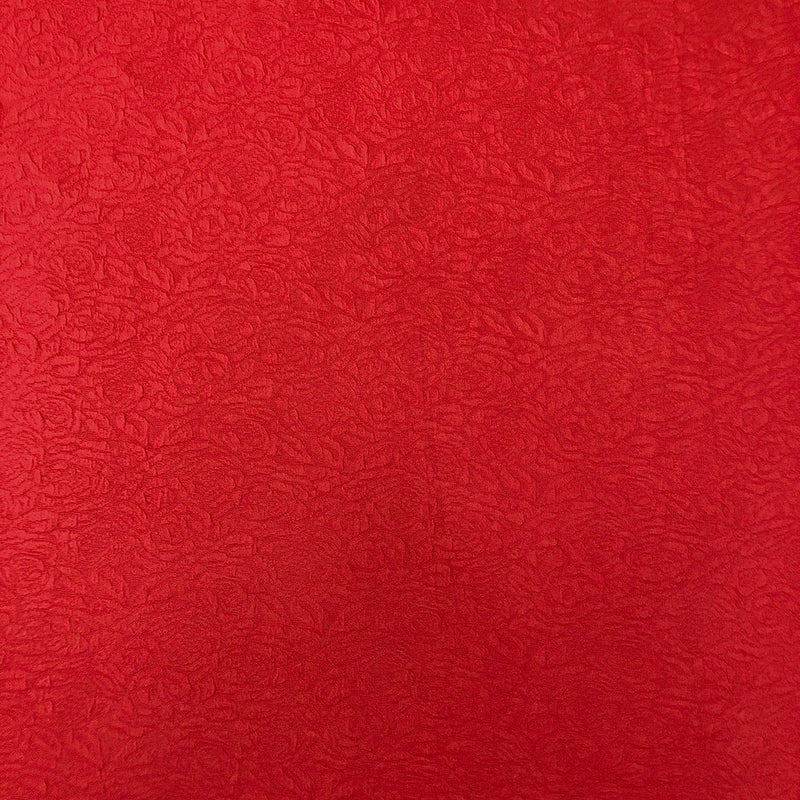 Floral Texture Design Polyester Spandex Fabric - Textured Floral, 60" Width