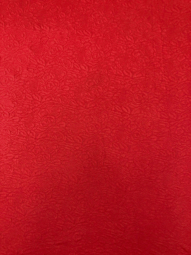 Floral Texture Design Polyester Spandex Fabric - Textured Floral, 60" Width
