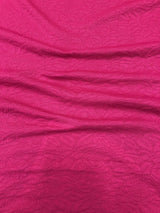 Floral Texture Design Polyester Spandex Fabric - Textured Floral, 60" Width