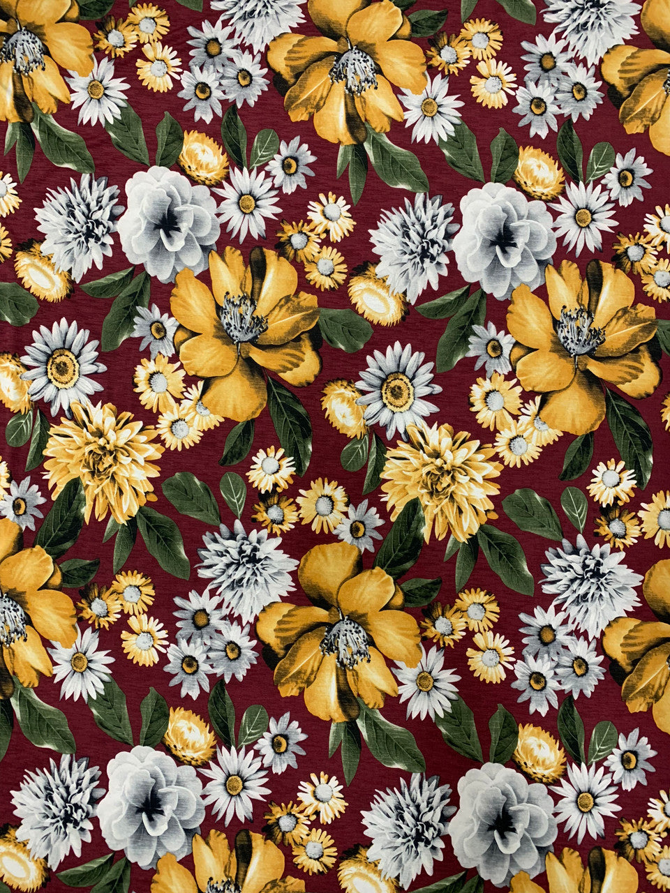 Mulit Floral Pattern Polyester Spandex Fabric - Multi Floral Pattern, 58-60" Width