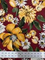 Mulit Floral Pattern Polyester Spandex Fabric - Multi Floral Pattern, 58-60" Width