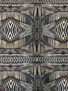 Abstract Rhomboid Design Polyester Spandex Fabric - Rust, Grey, 58-60" Width