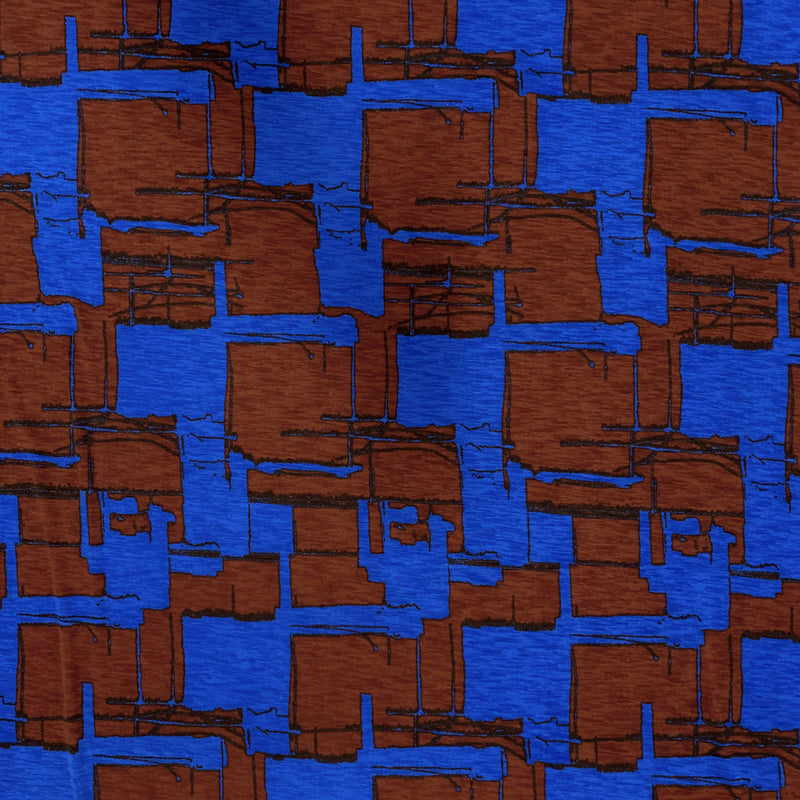 Abstract Design Polyester Spandex Fabric - Abstract Print, Light Weight, 58-60" Width