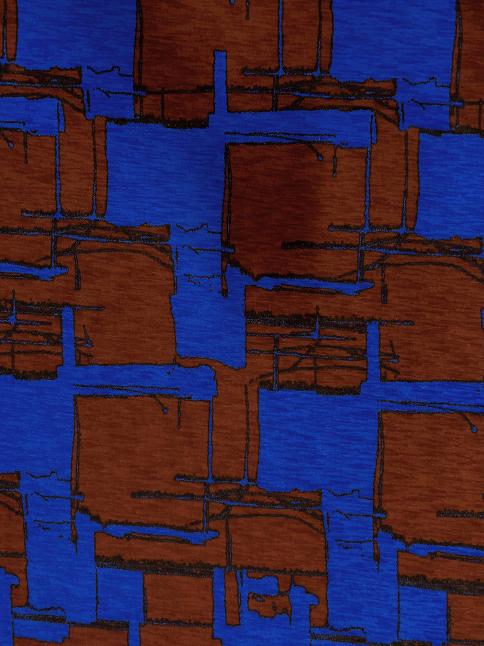 Abstract Design Polyester Spandex Fabric - Abstract Print, Light Weight, 58-60" Width