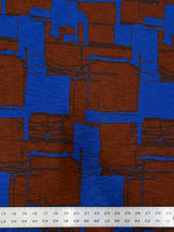 Abstract Design Polyester Spandex Fabric - Abstract Print, Light Weight, 58-60" Width