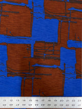 Abstract Design Polyester Spandex Fabric - Abstract Print, Light Weight, 58-60" Width