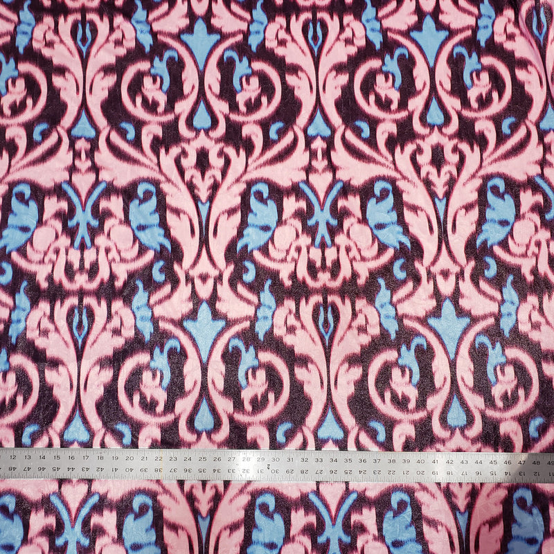 Blurred Shiny Psychedelic Print Polyester Spandex Fabric - Multicolor Psychedelic Print, 58"-60" Width