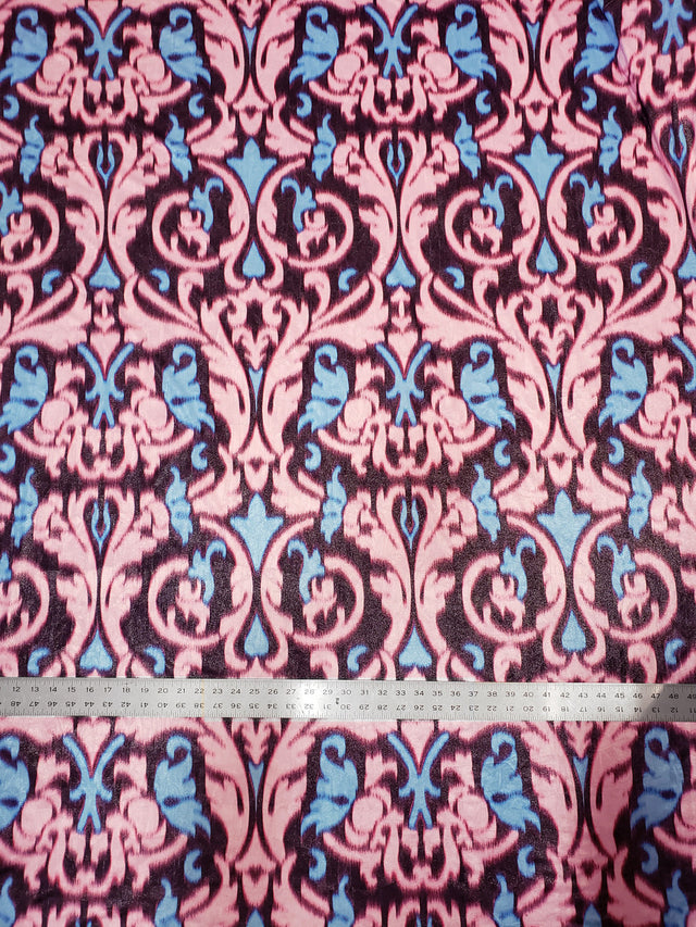 Blurred Shiny Psychedelic Print Polyester Spandex Fabric - Multicolor Psychedelic Print, 58"-60" Width