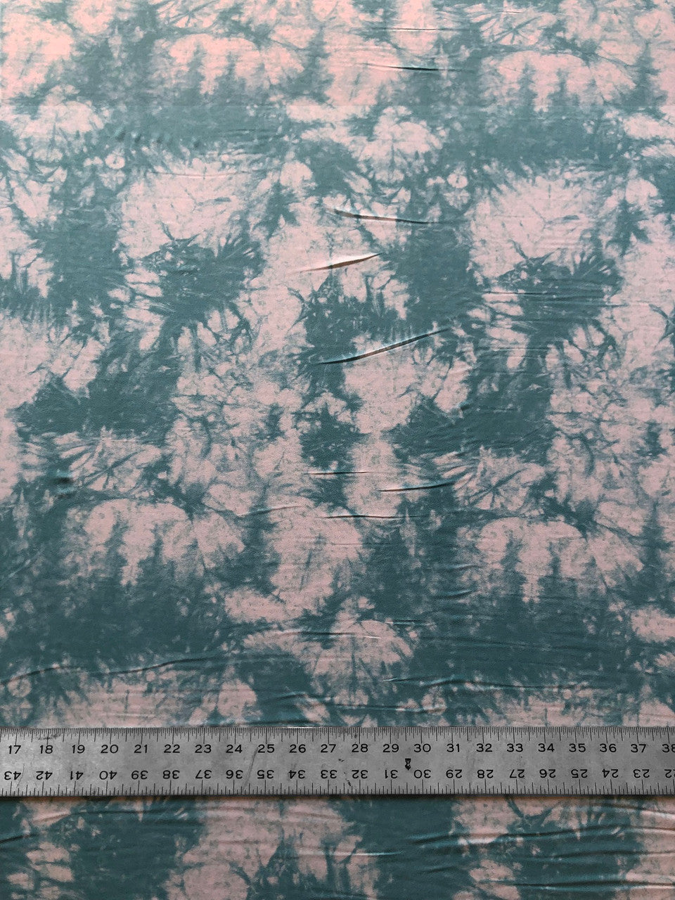 Polyester Spandex ITY Matte Jersey Fabric - Tie Dye, Turquoise, Taupe, 58-60" Width