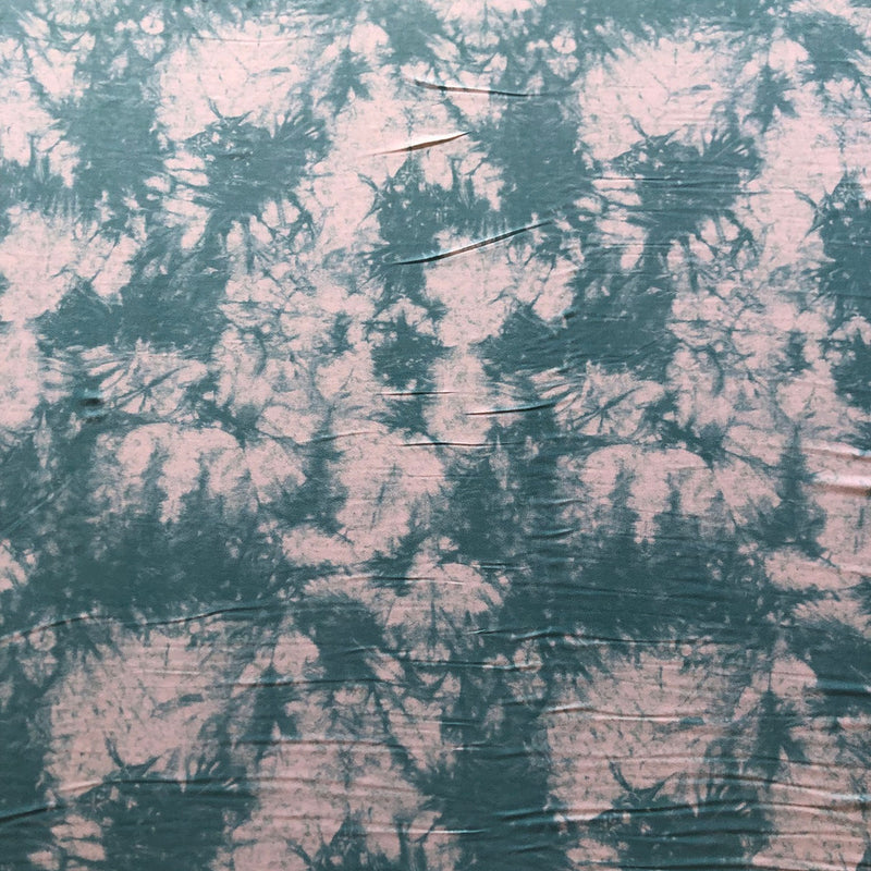 Polyester Spandex ITY Matte Jersey Fabric - Tie Dye, Turquoise, Taupe, 58-60" Width
