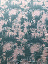 Polyester Spandex ITY Matte Jersey Fabric - Tie Dye, Turquoise, Taupe, 58-60" Width