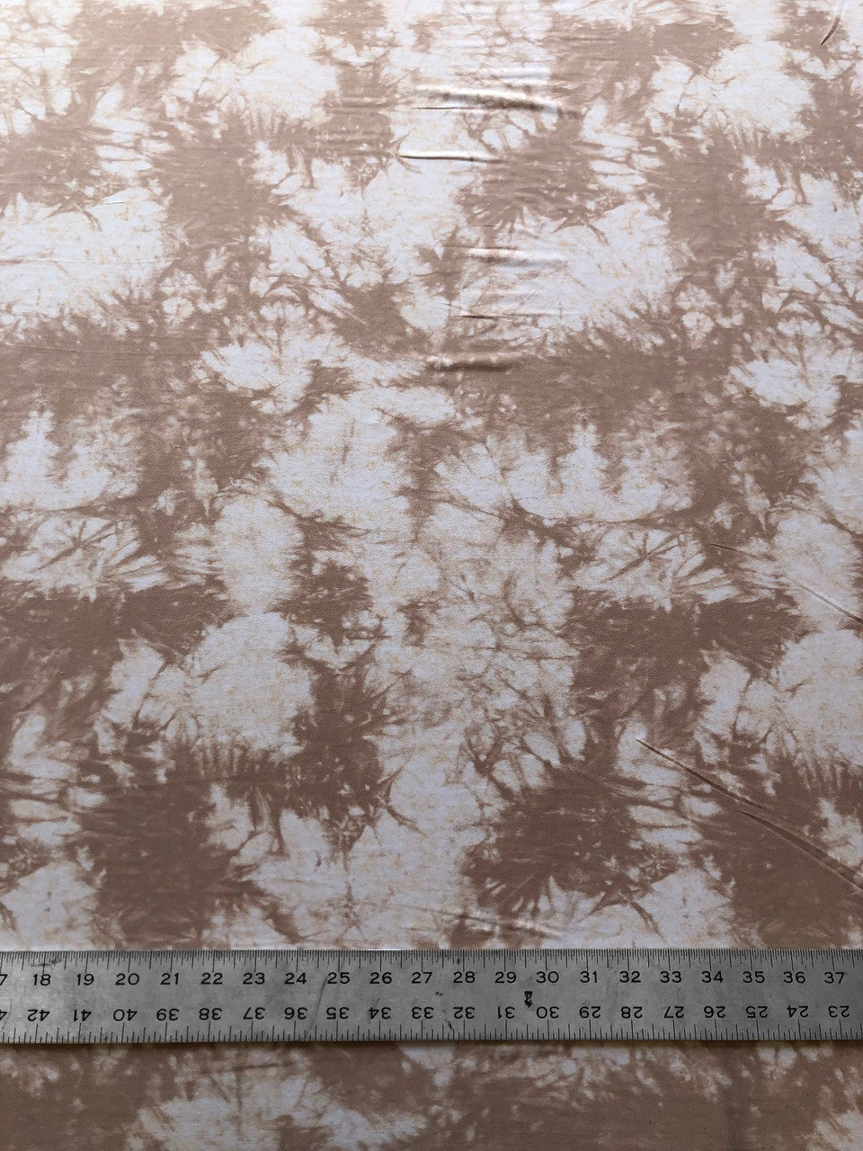 Polyester Spandex ITY Matte Jersey Fabric - Tie Dye, Turquoise, Taupe, 58-60" Width