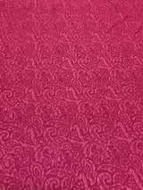 Polyester Spandex Fukuru Embossed Paisley Print With Matte Foil Fabric - Embossed Textured Paisley, Fuchsia, Royal, Chartreuse, 50" To 52" Width