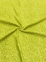 Polyester Spandex Fukuru Embossed Paisley Print With Matte Foil Fabric - Embossed Textured Paisley, Fuchsia, Royal, Chartreuse, 50" To 52" Width