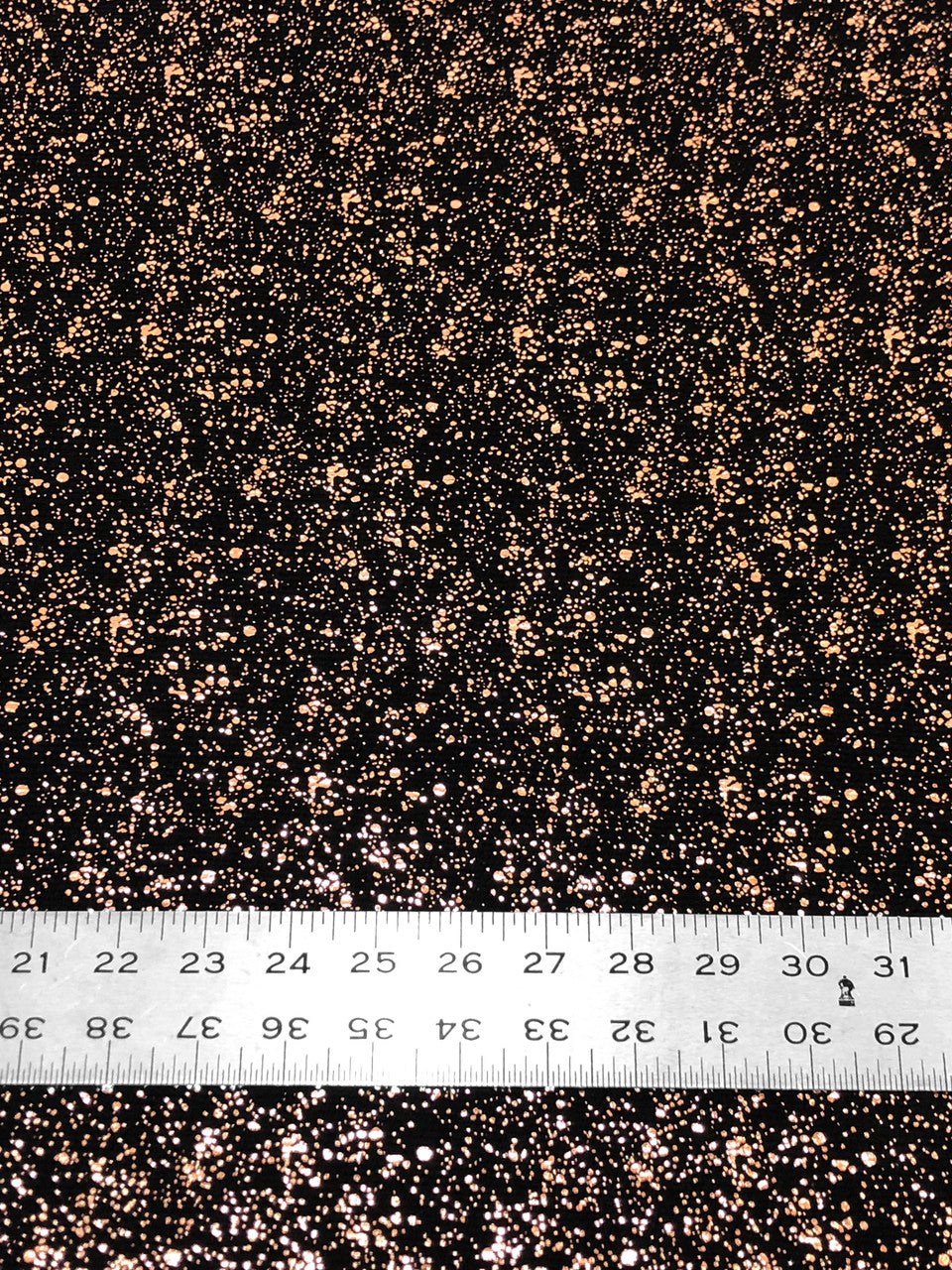 Small Rib Textured Fukuro Polyester Spandex Fabric - Small Dots Shiny Foil, Copper, Silver, 58" Width