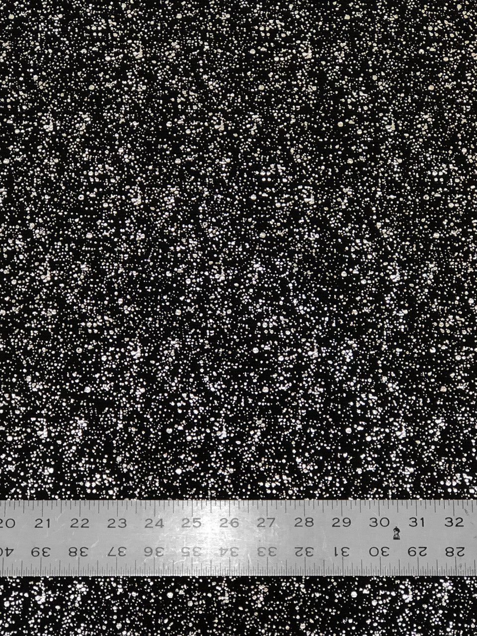 Small Rib Textured Fukuro Polyester Spandex Fabric - Small Dots Shiny Foil, Copper, Silver, 58" Width