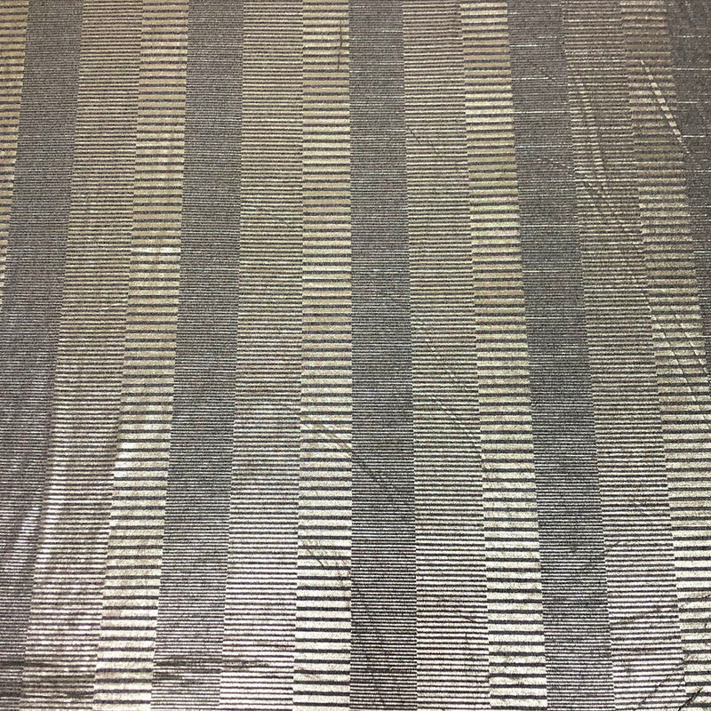Textured 4X4 Ribbed Polyester Spandex Fabric - Gold Foil Stripes, Oatmeal, Black, Charcoal