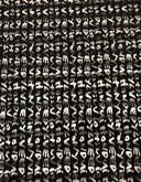 Big Letter Design Polyester Spandex Fabric - Dull Matte Black/Silver Foil, White, Black, Blue, 58" To 60" Width