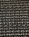 Big Letter Design Polyester Spandex Fabric - Dull Matte Black/Silver Foil, White, Black, Blue, 58" To 60" Width