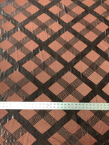 Polyester Spandex Burnout Velvet Fabric - Brown Big Geometric Design, 56-58" Width