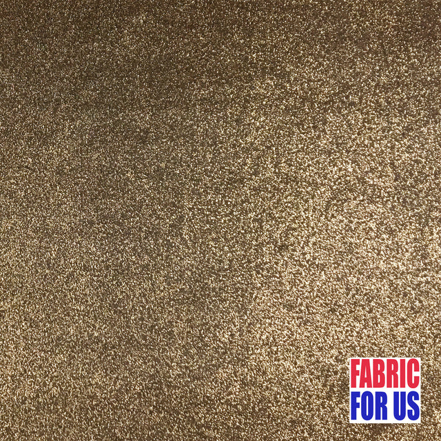 Bronze Foil Allover Poly Slinky Stretch Polyester Spandex Fabric - Bronze/Black Specks Glitter, 58/60" Wide