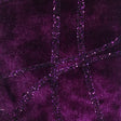 Strands Glitter Design Burnout Velvet Stretch Fabric - Navy, Plum, Glitter Strand Design, 58/60" Width