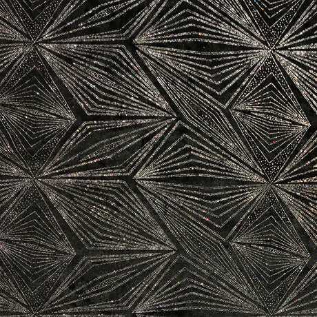 Diagonal Pattern Glitter Design Stretch On Burnout Velvet Fabric - Black, Plum, Diagonal Linear Pattern, 58/60" Wide