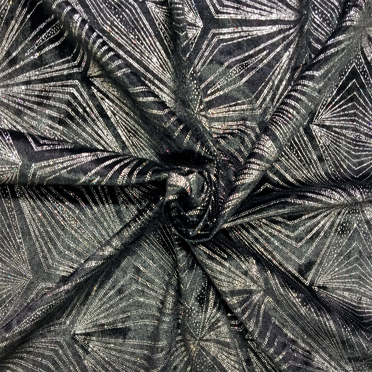 Diagonal Pattern Glitter Design Stretch On Burnout Velvet Fabric - Black, Plum, Diagonal Linear Pattern, 58/60" Wide