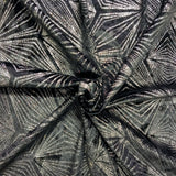 Diagonal Pattern Glitter Design Stretch On Burnout Velvet Fabric - Black, Plum, Diagonal Linear Pattern, 58/60" Wide