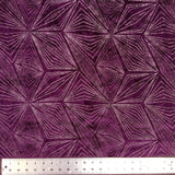 Diagonal Pattern Glitter Design Stretch On Burnout Velvet Fabric - Black, Plum, Diagonal Linear Pattern, 58/60" Wide