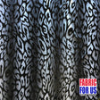 Leopard Spots In Waves Polyester Stretch Fabric - Black/Silver, Black/Copper, Leopard Spots Pattern, 58" Width