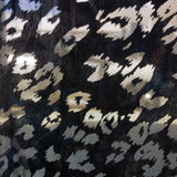 Leopard Spots Burnout Velvet Stretch Fabric - Purple/Brown Leopard Print, 58" Width