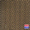 Greek Key Burnout Velvet Stretch Fabric - Tan And Brown Greek Key Pattern, 58" Width