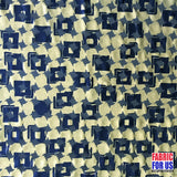Brush Squares Design Burnout Velvet Stretch Fabric - Rust/Sage, See Thru, 58"/60" Width