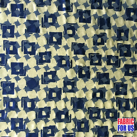 Brush Squares Design Burnout Velvet Stretch Fabric - Rust/Sage, See Thru, 58"/60" Width