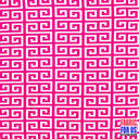 Greek Key Print Design Poly-Spandex Fabric - Navy/Pink Greek Key, 58" Width