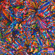 Wings Multi-Color Stretch Poly-Spandex Fabric - Multi-Color Wings Design, 58" Width